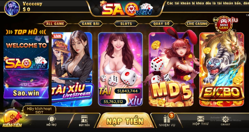 Đánh giá tổng quan cổng game Saowin 